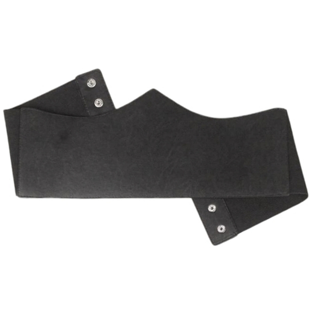 Asymmetrical Black Structured Wide Width Belt - image 2